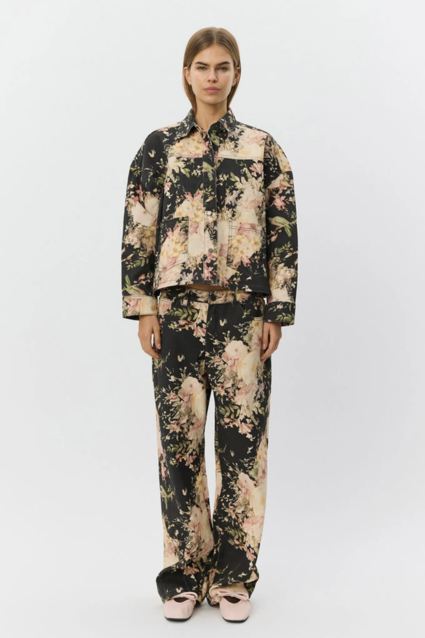 AMAYASW BOXY DENIM JACKET 9069 Flower mix S261125