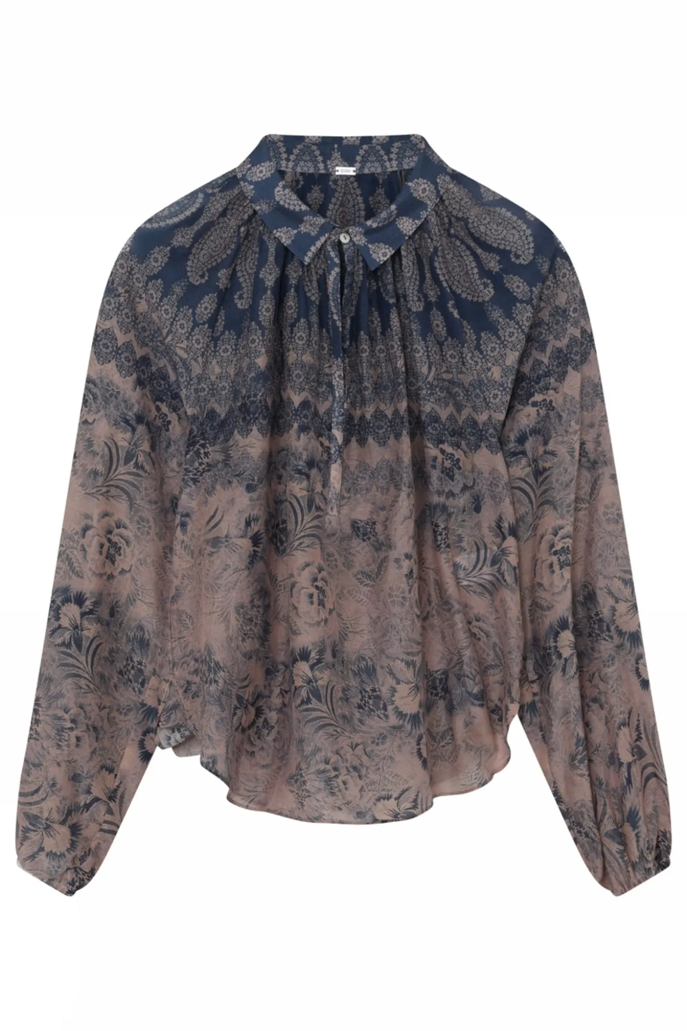 Annsofie, blouse 84797Navy/Rose 60614/7312