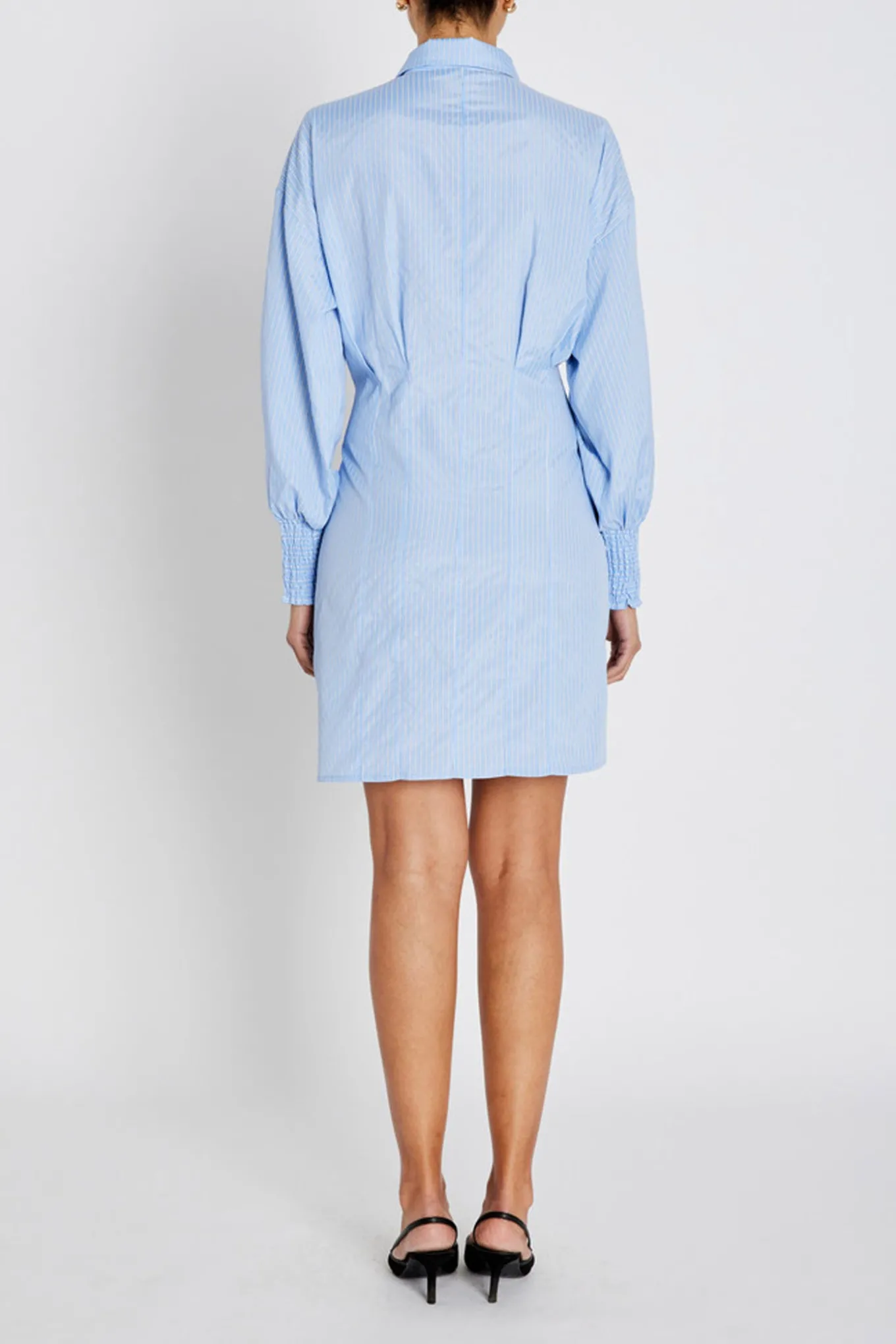 BorassusBBLinne dress Light Blue Stripe BBW4944