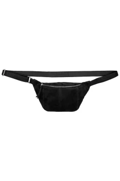 BTFOPHELIA Suede Bumbag Black w. Silver acc. 180058