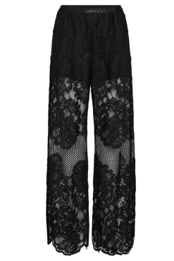 Curvey Lace HL10214 Hem Pant Black