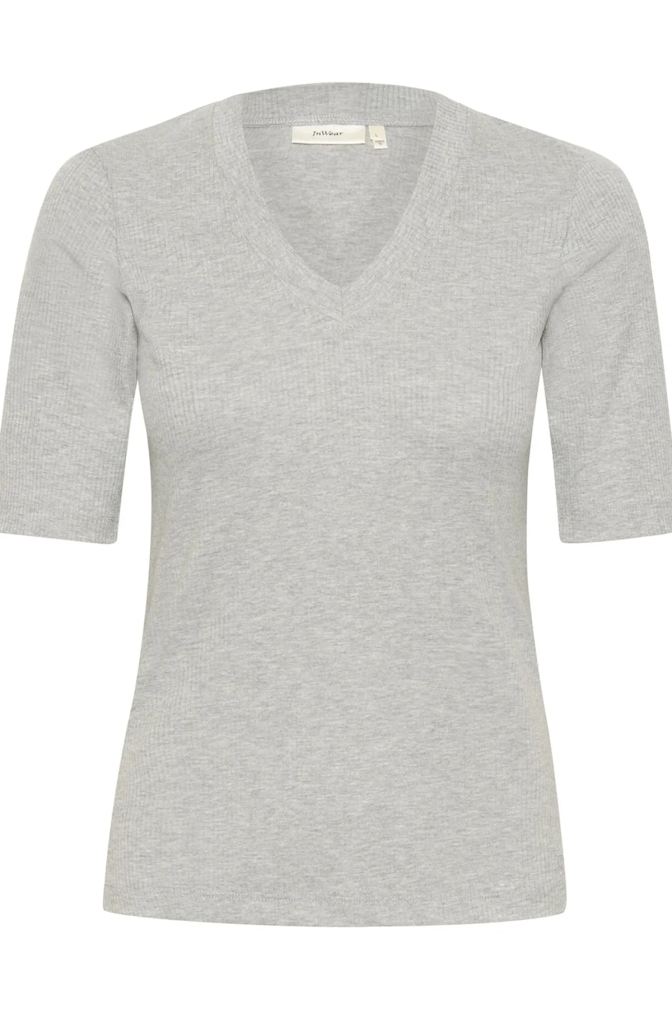 DagnaIW Melange V TShirt Granite Melange 30106865