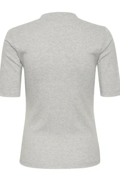 DagnaIW Melange V TShirt Granite Melange 30106865