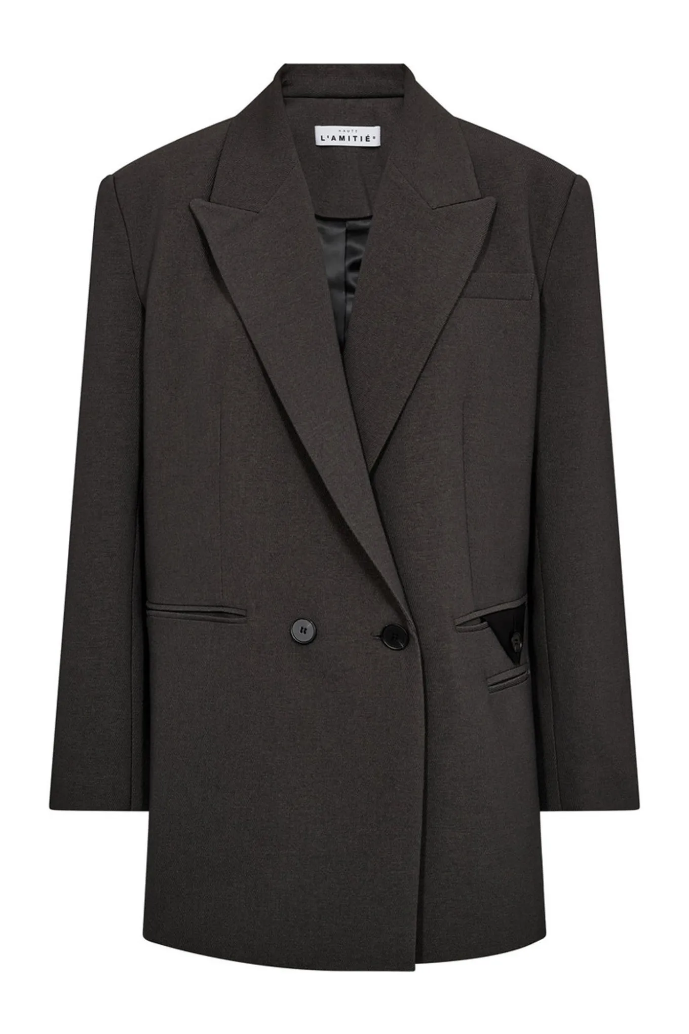Emerald Oversize Triangle Blaz DARK GREY HL10463