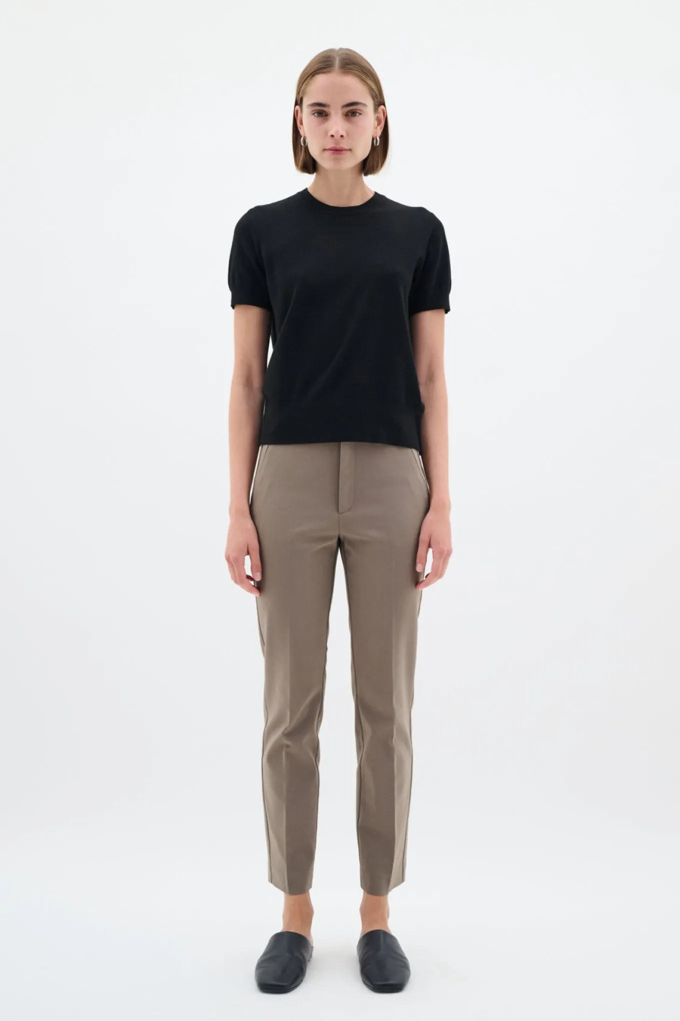 EmmyIW Slim Pant Sandy Grey 181304 30110606