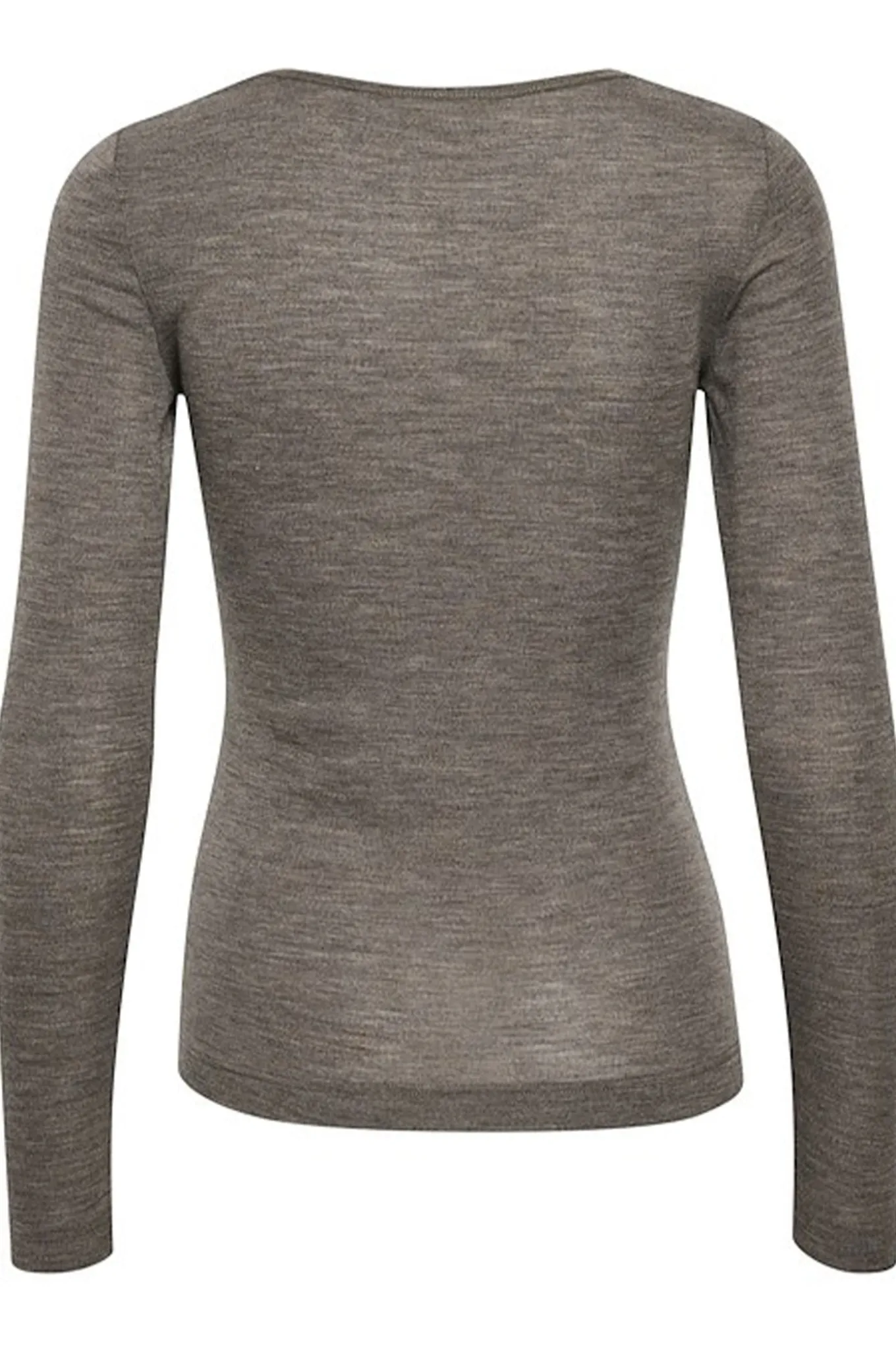 FangIW TShirt LS Brown Melange 30106096