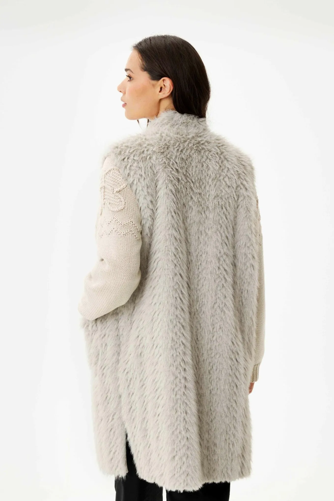 Farrah fur vest Grey 16263