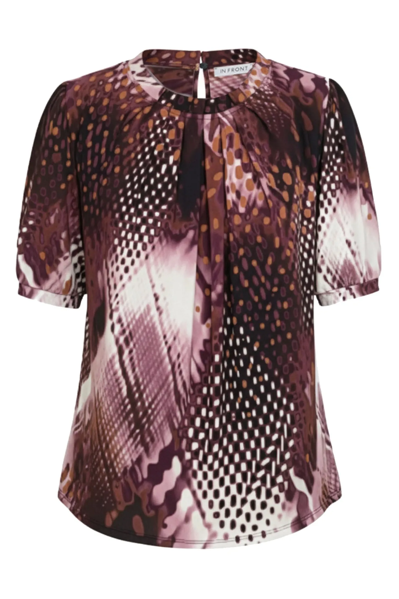 Grazia blouse 1/2 sleeves Burgundy 16927