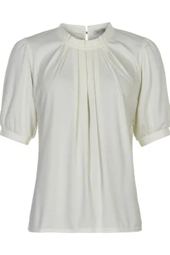 Grazia blouse 1/2 sleeves plai OFF WHITE 14852