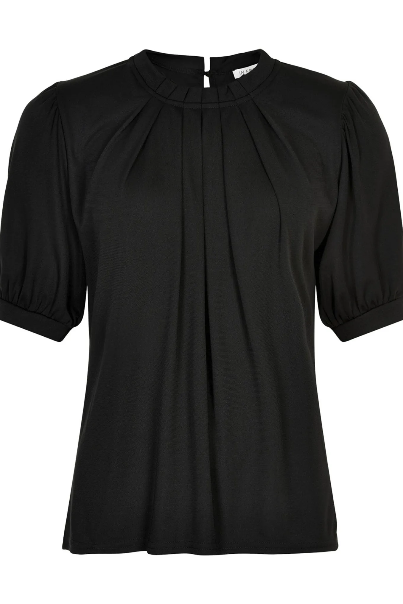 Grazia blouse 1/2 sleeves plai SORT 14852