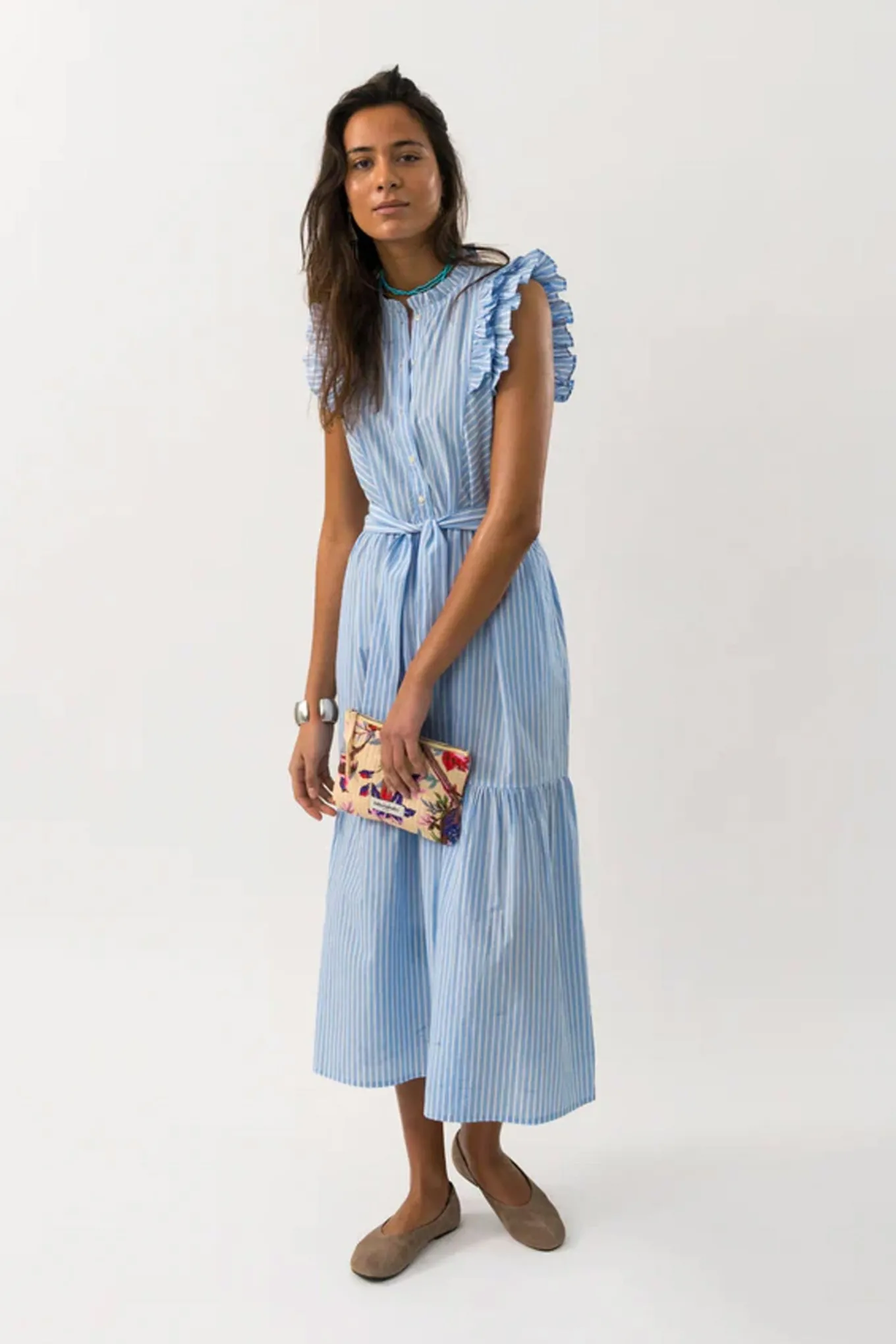 HarrietLL Maxi Dress SL 80 Stripe 252683039