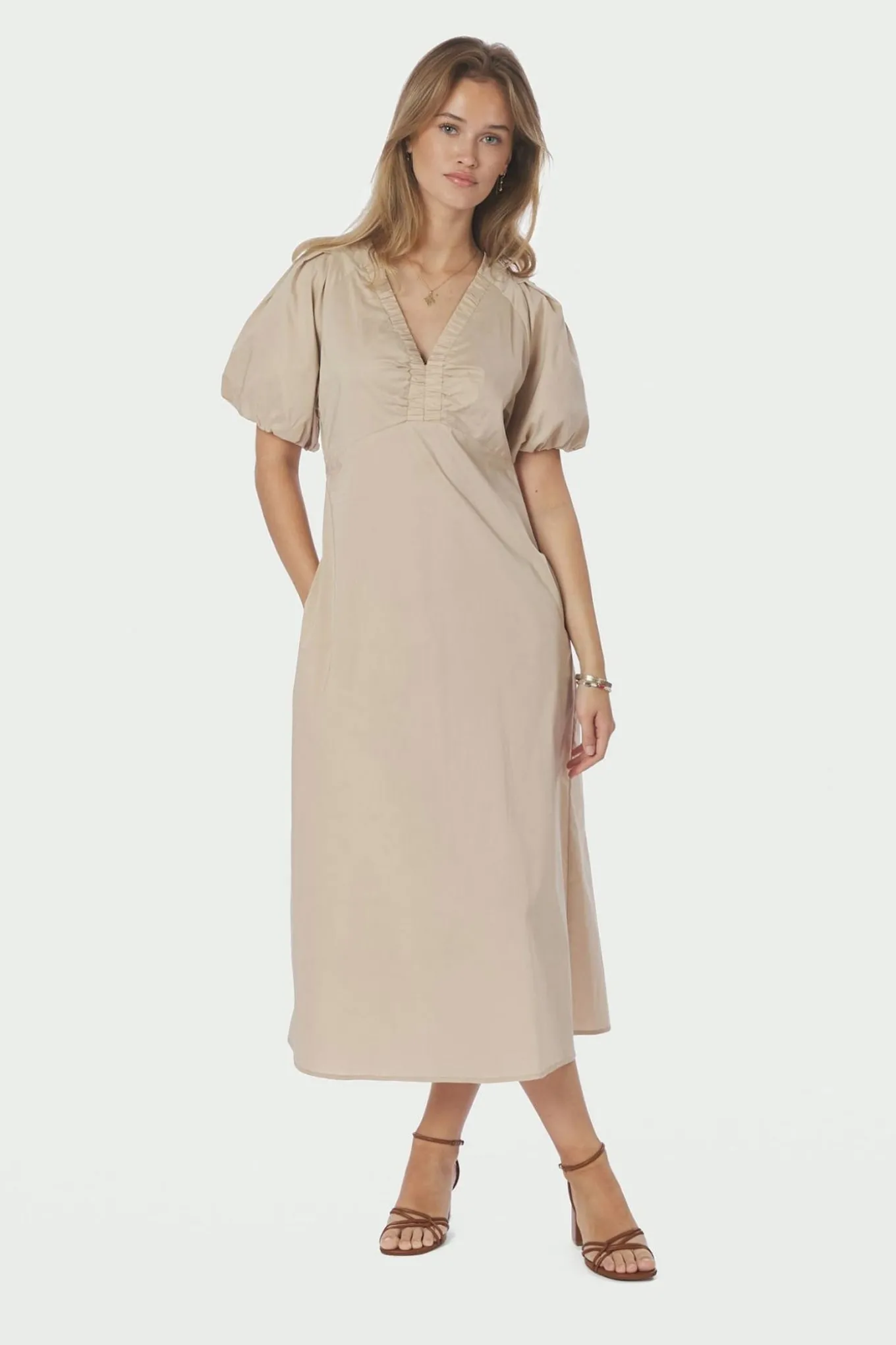 Illana Poplin Dark Sand 160660