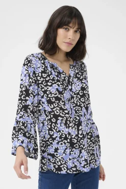 KAlea Blouse Blue Leopard