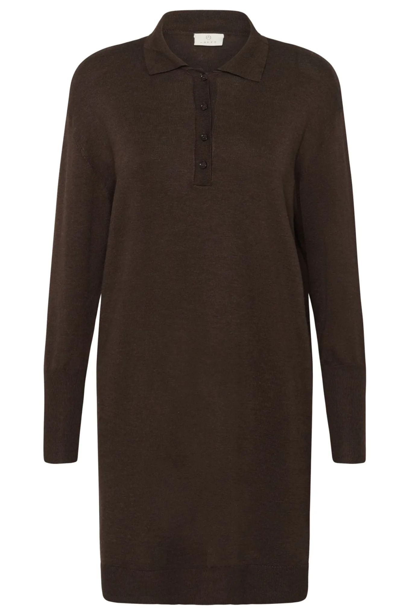KAlizza Polo Knit Dress Chocolate Brown Melange 10510688