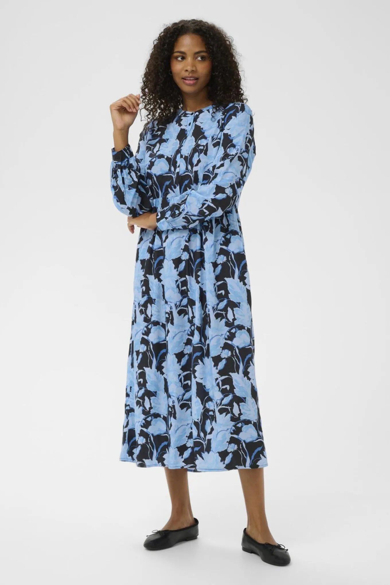 KAsasia Shirt Dress Blue Snake Flower 108753 10511180