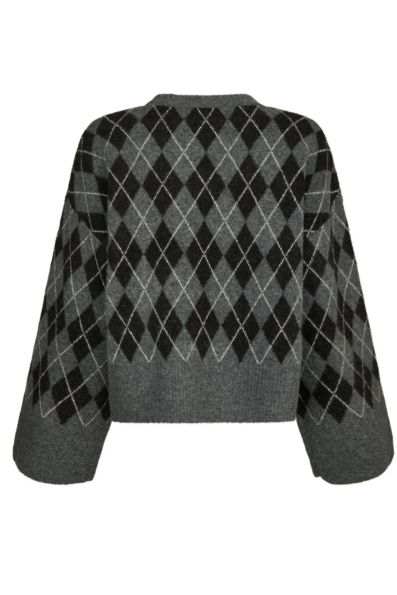 Kick Check Knit Blouse Antracit 165204