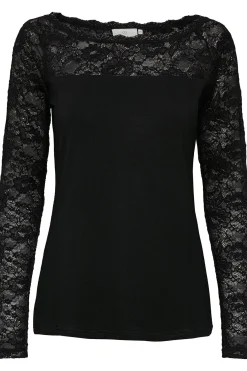 Lacy Boat tshirt Black deep 10500903