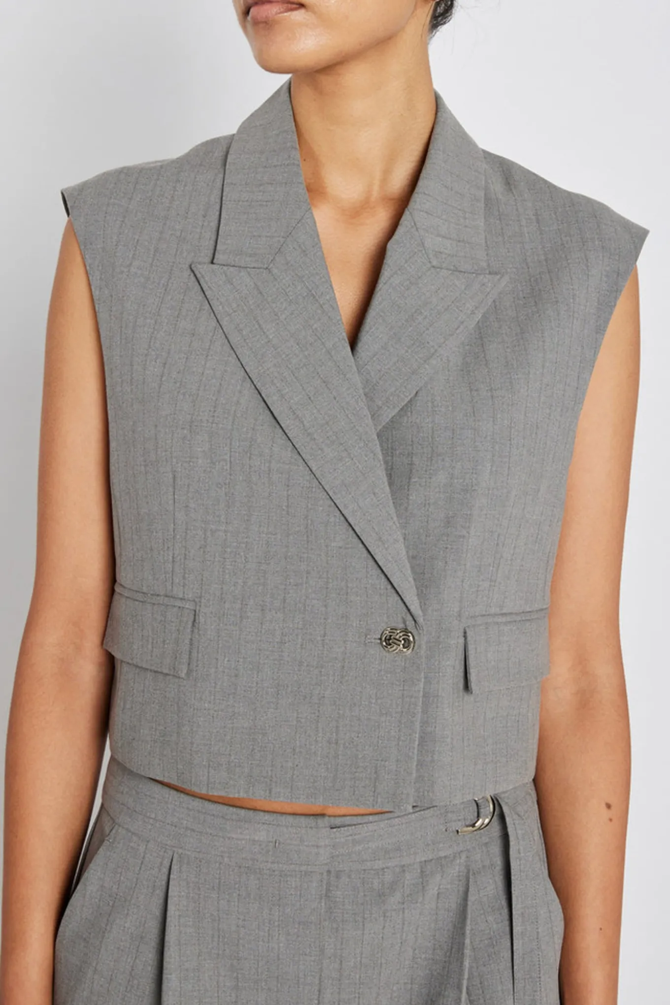 LataniaBBLinis waistcoat Grey BBW4902