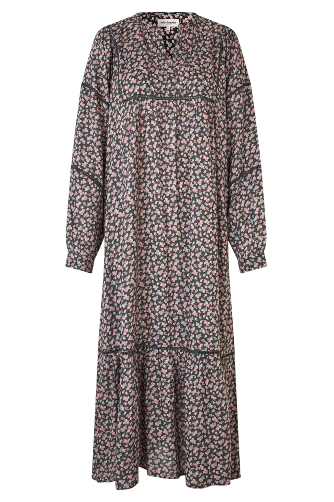 LatourLL Maxi Dress LS 18 Washed Black 254413011