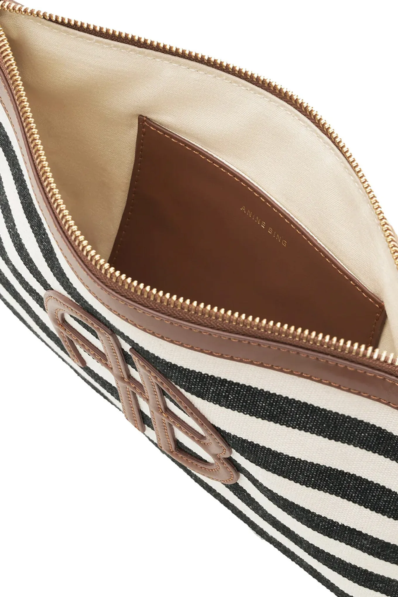LILI POUCH Black/Nature Stripe A1311063