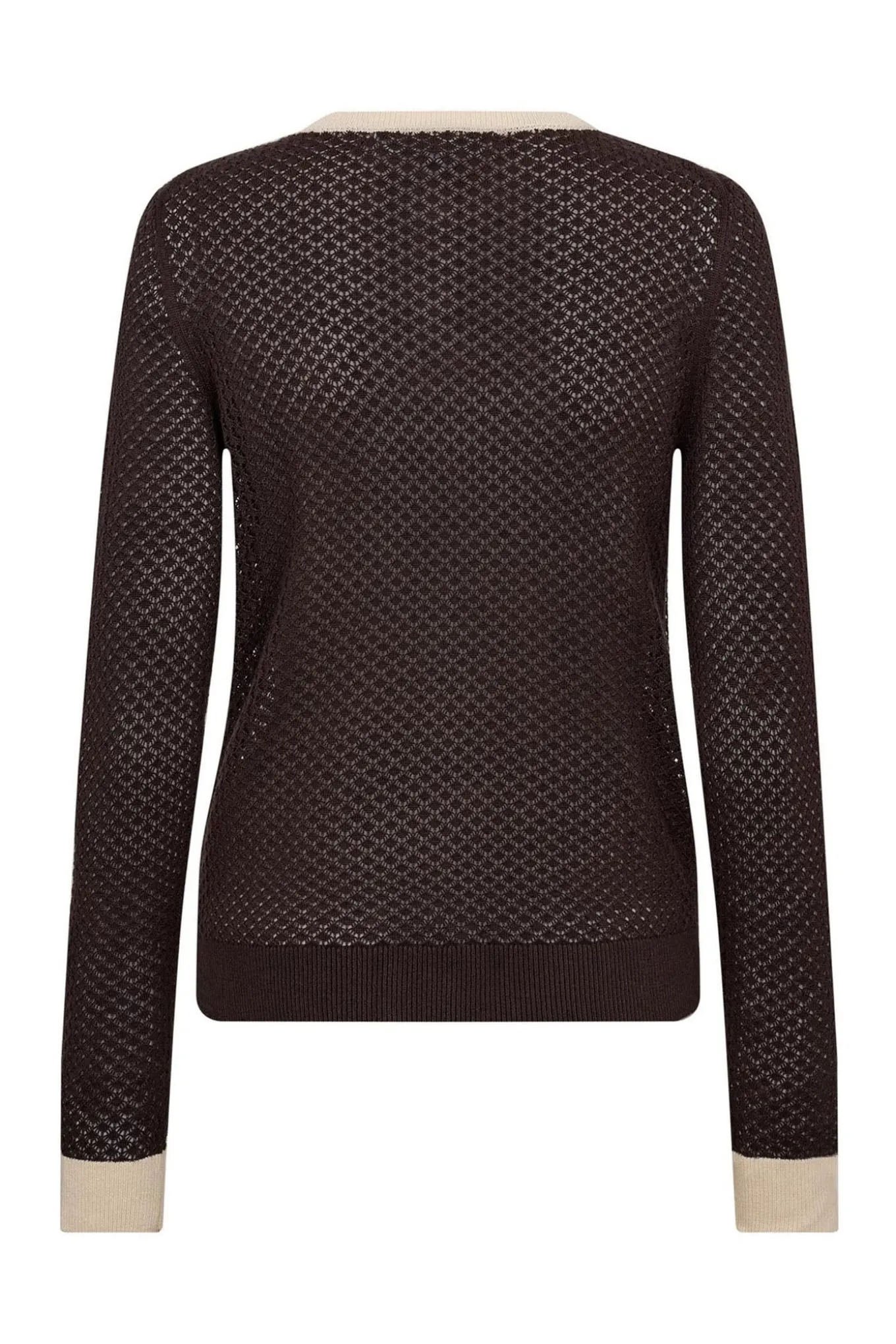 LueCC Pointelle Cardigan 145Dark Brown 42023