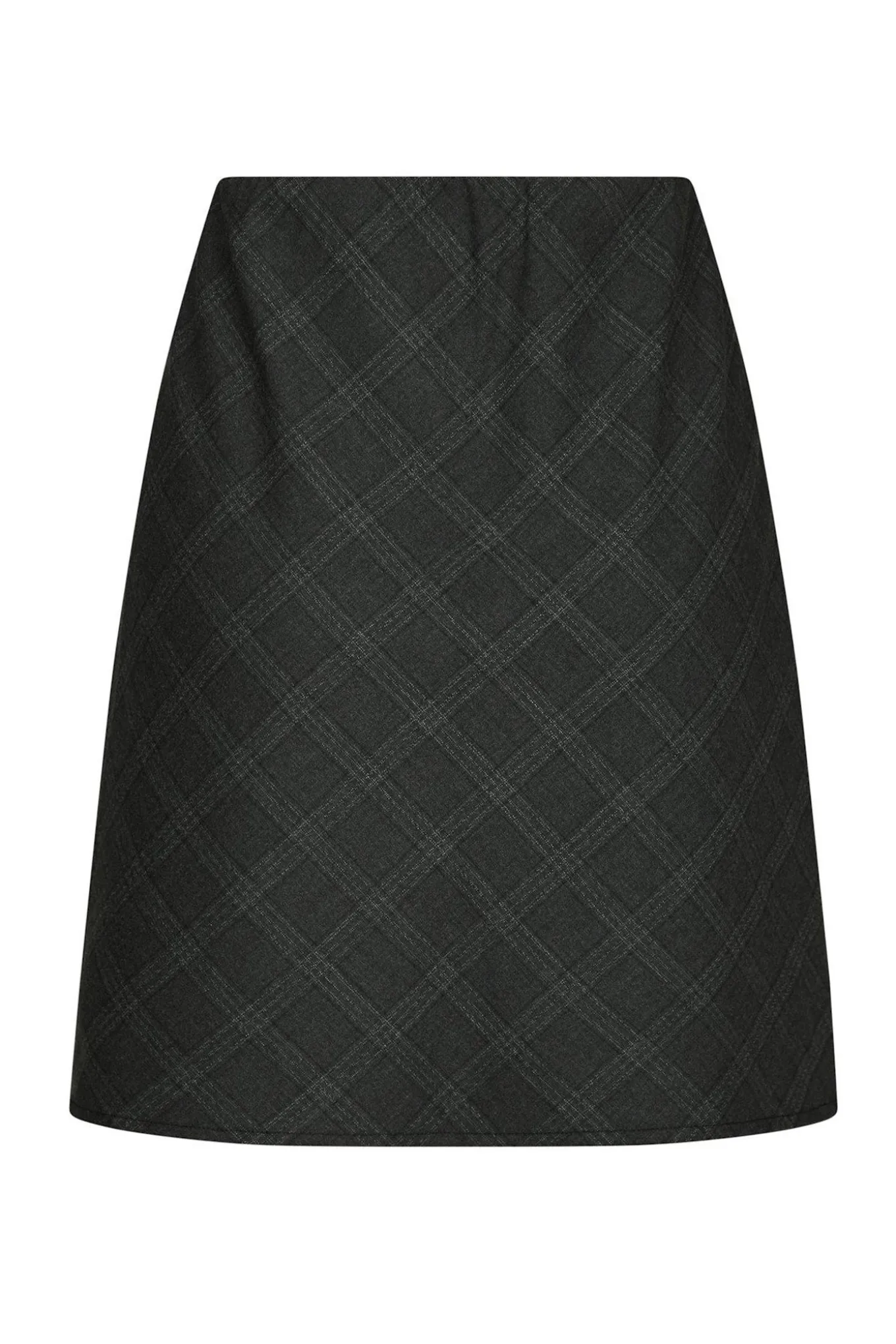 Lunna Check Short Skirt Antracit 168223