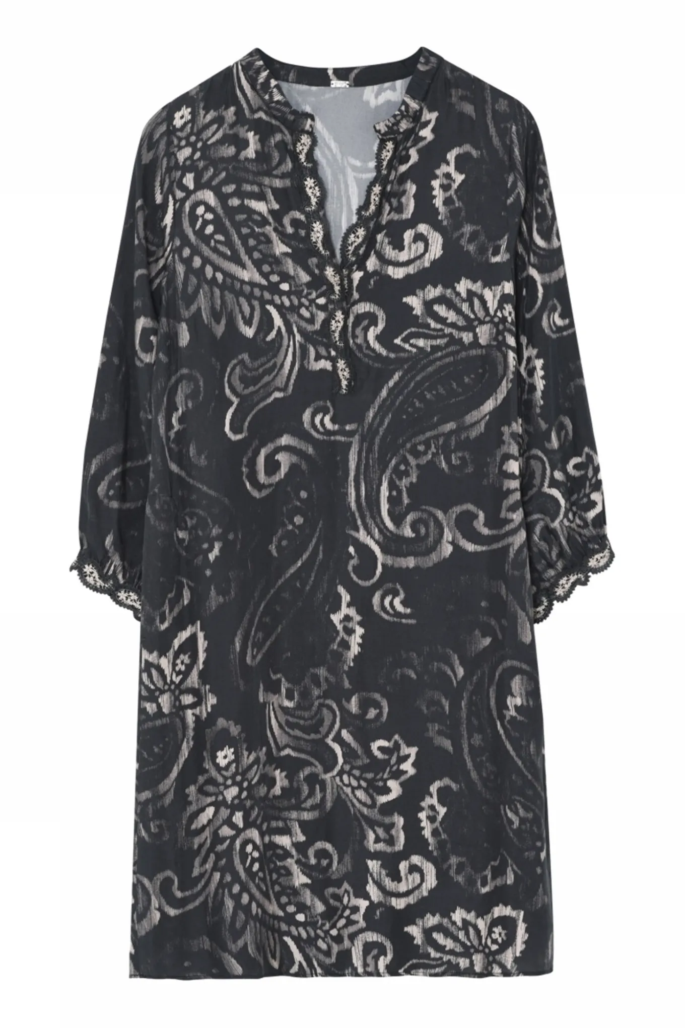 Madonna, knee dress 81982Grey/Beige 58511/7355