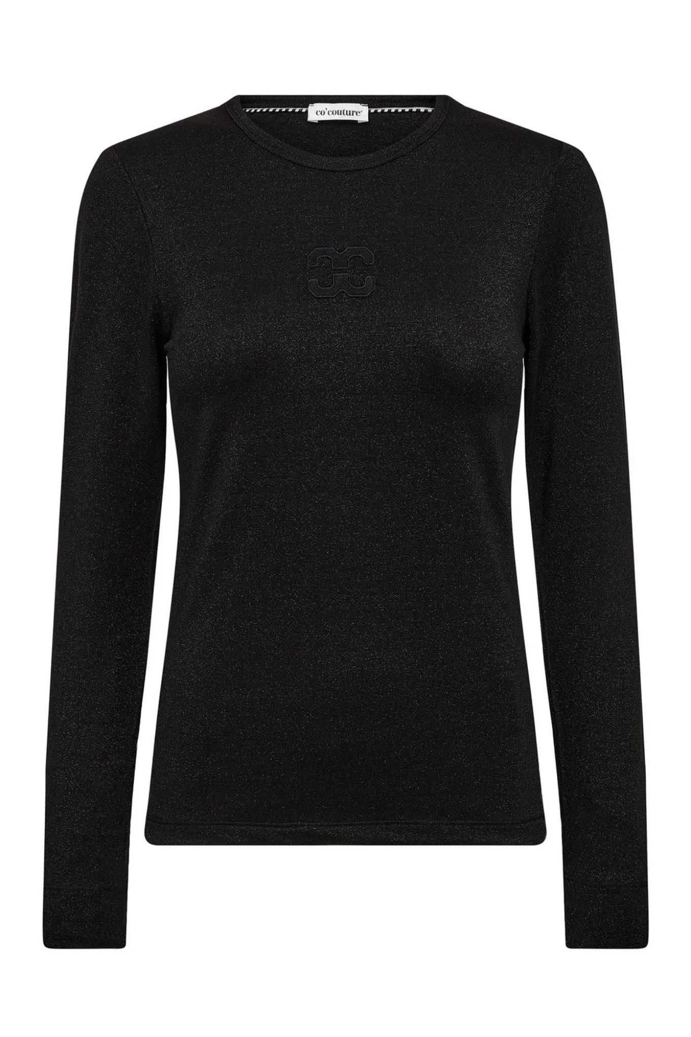 MannyCC Lurex Emb L/S Tee 96Black 33210