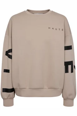Maxi Split Logo Sweat Beige HL10413