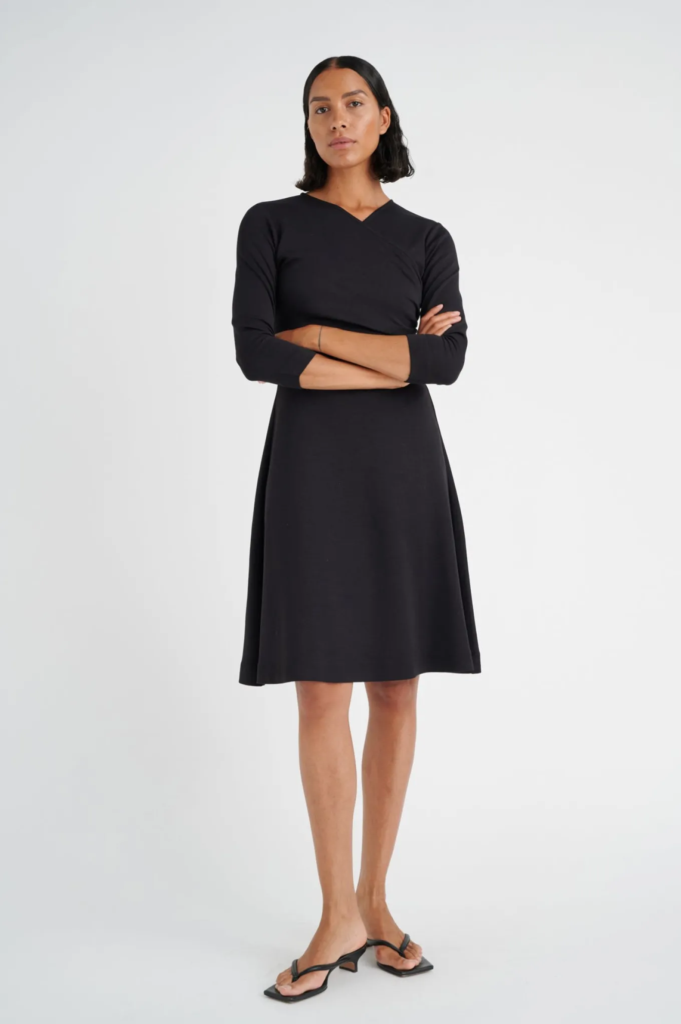 MoncentIW Wrap Dress Black 30107481