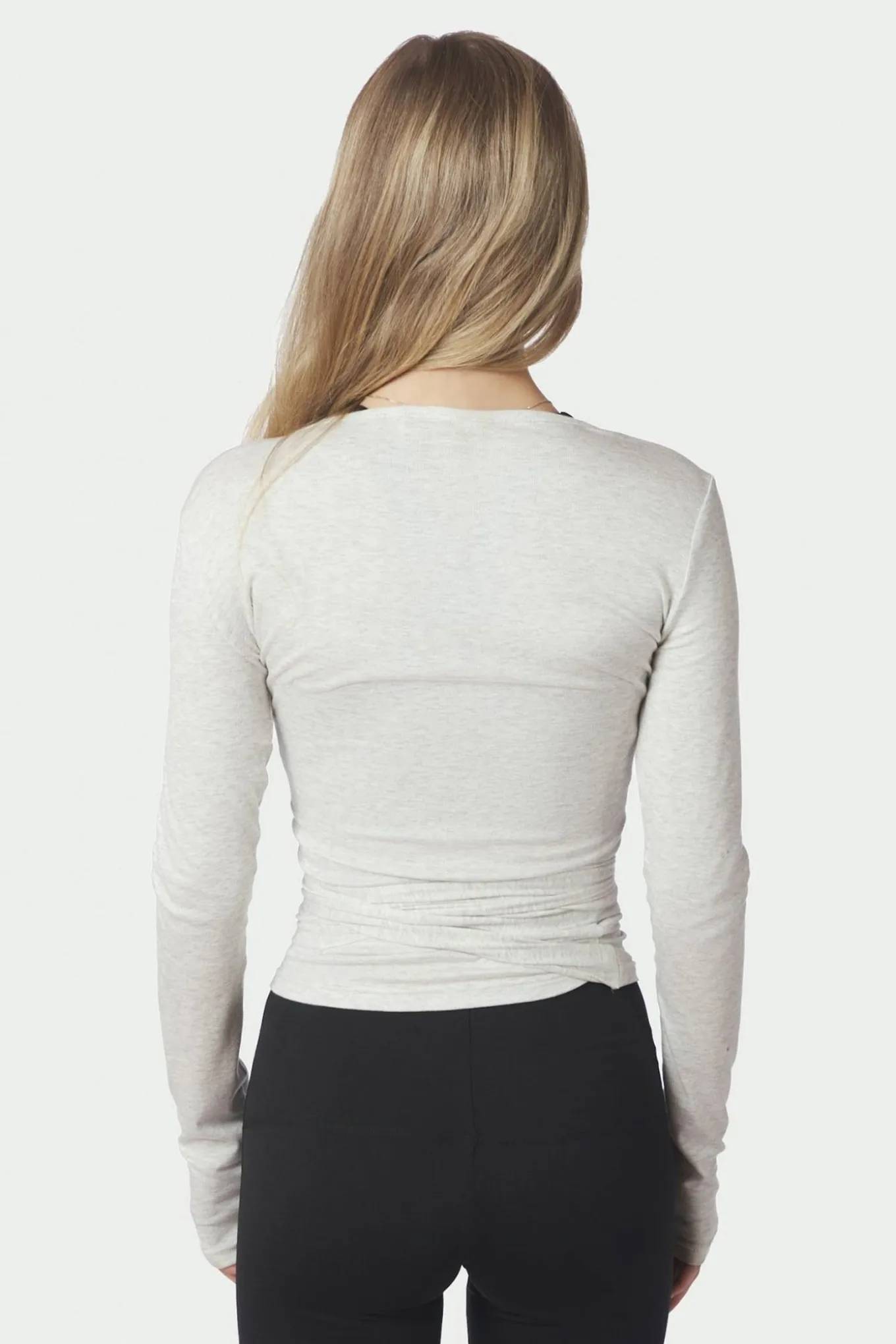 Nia Jersey Wrap Light Grey Melange 165501