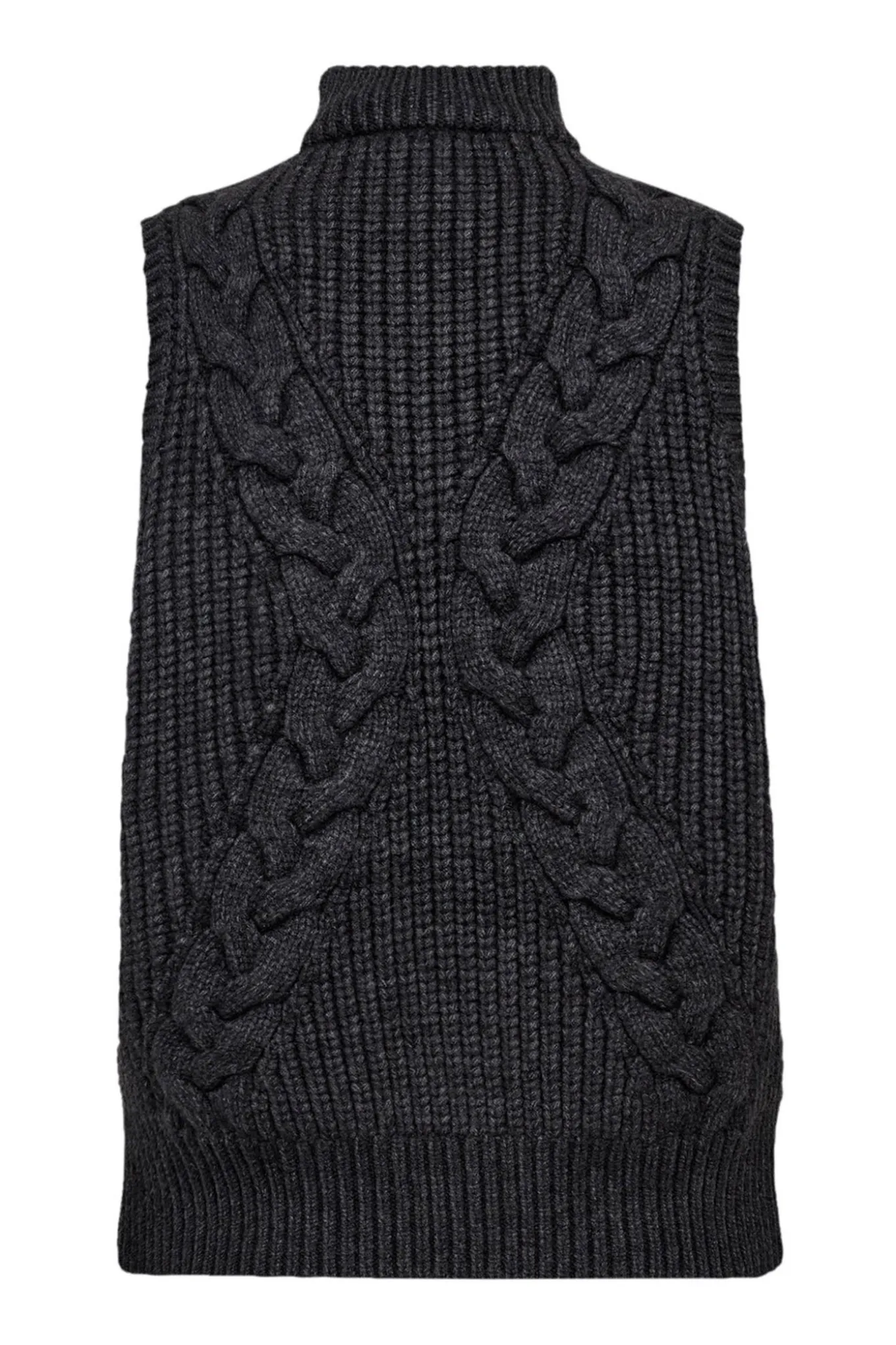 RowCC Cable Knit Top 140Dark Grey 32242