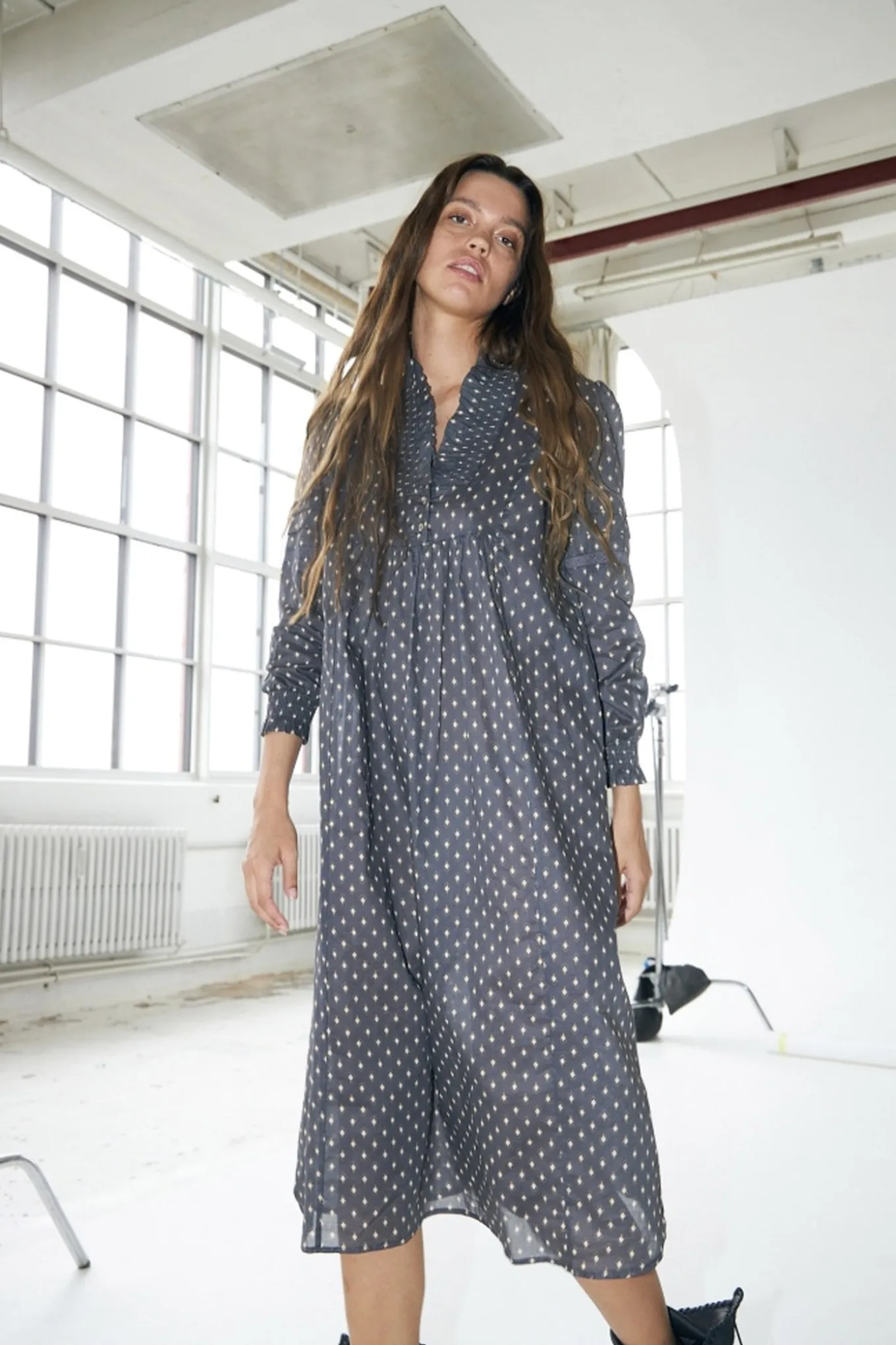 SagiLL Maxi Dress LS 23 Dark Blue 255163001