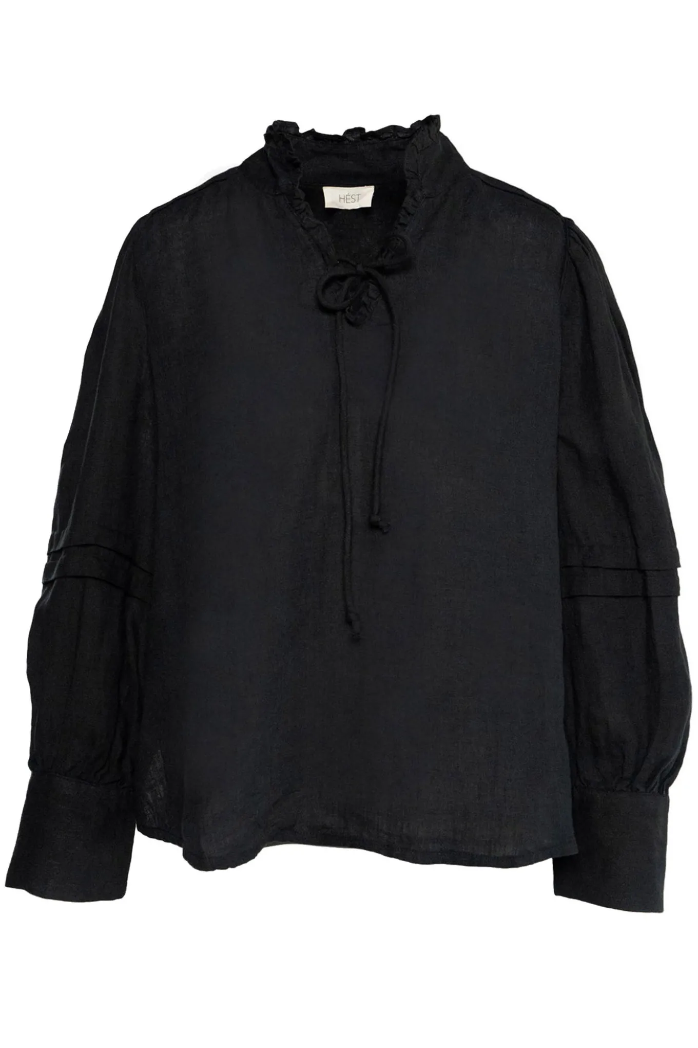 SARI Linen Blouse 9000 Jet Black 2510190204