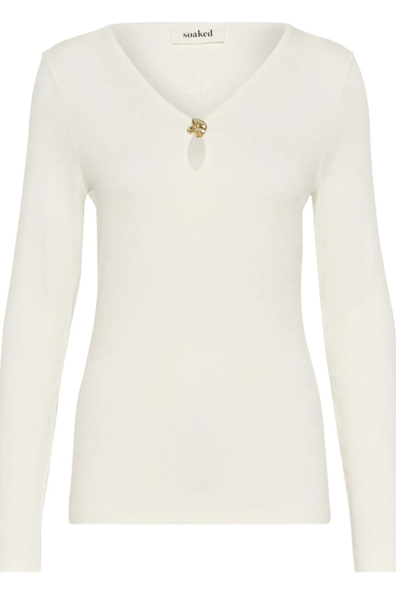 SLNaida VNeck Tee Broken White 111001 30408885