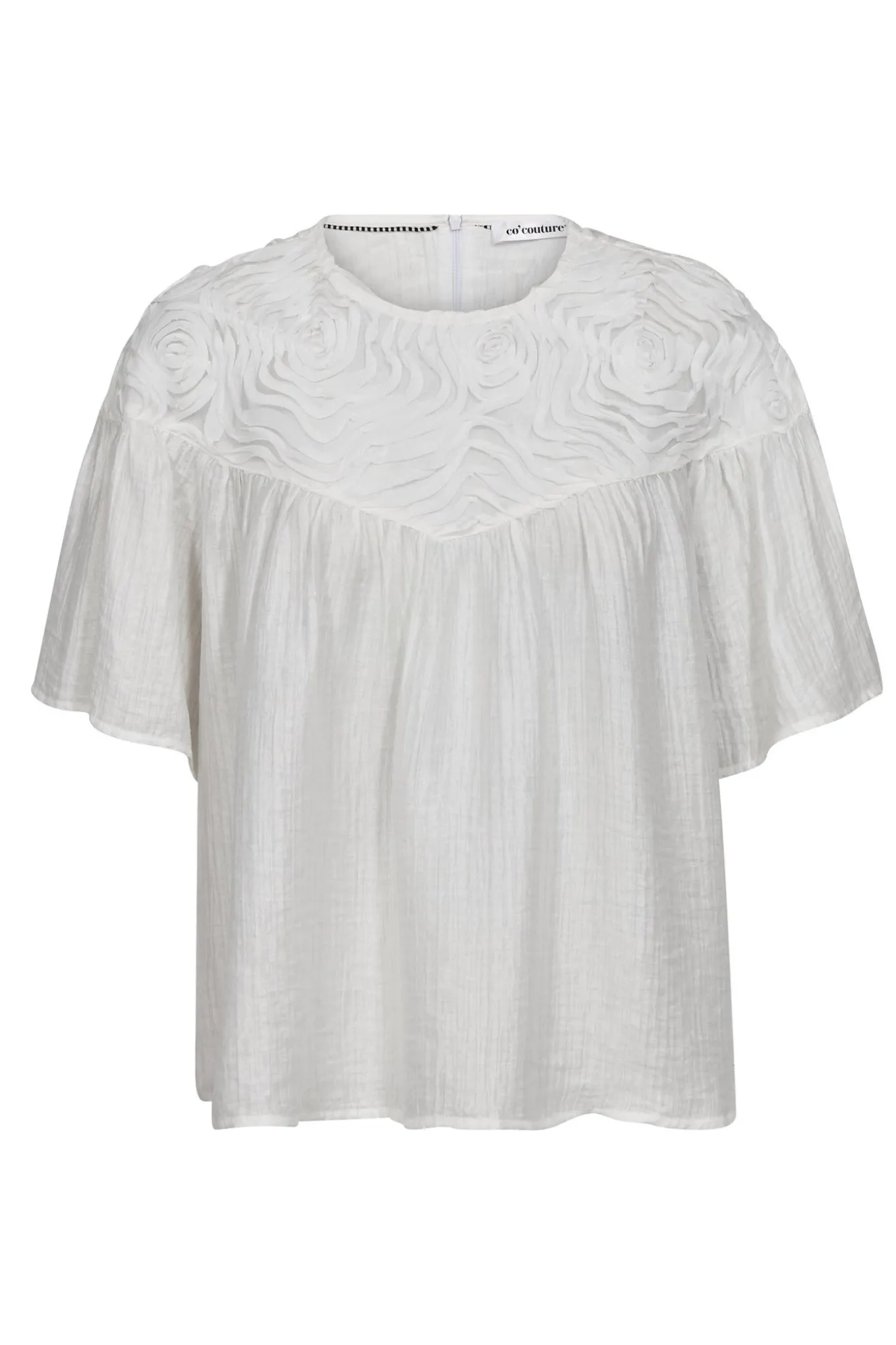 TassyCC Flower SS Blouse 4000White 45072