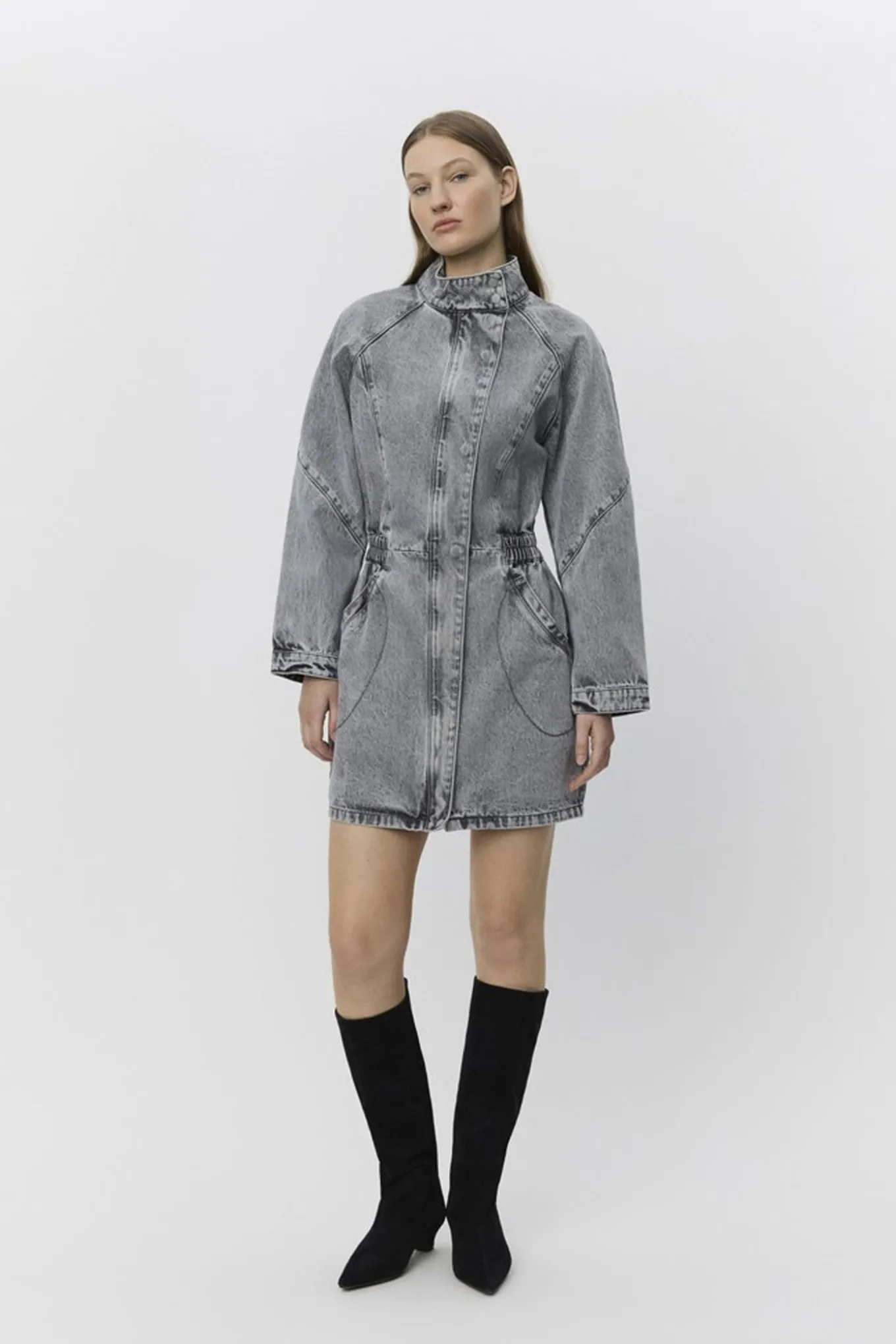 THILISW DRESS 8052 Stone Grey S253112