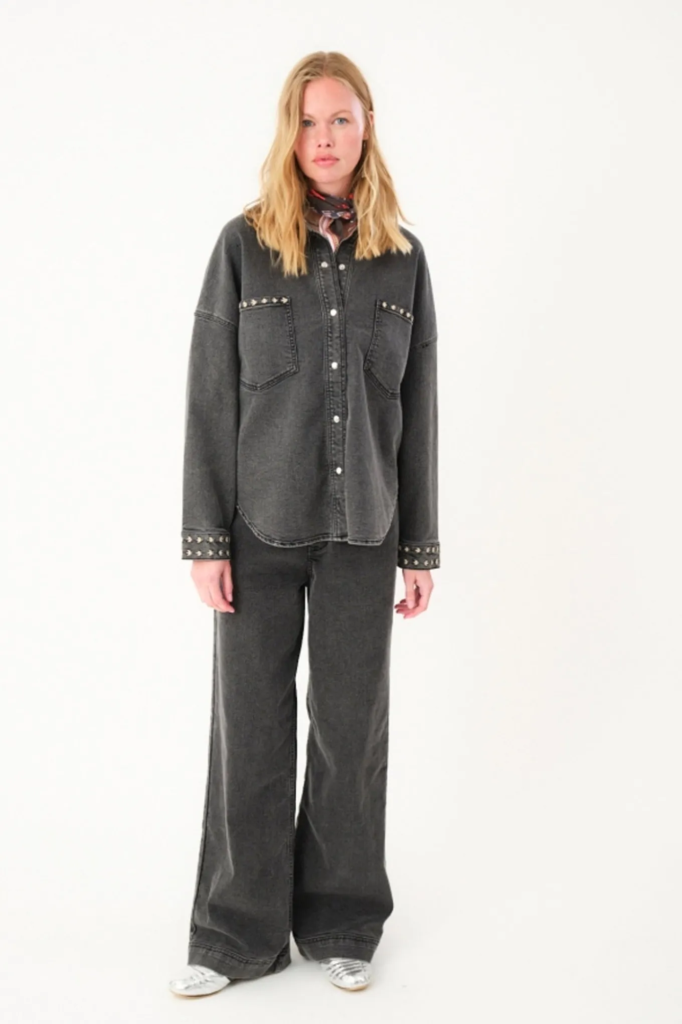 VeidaLL shirt LS 18 Washed Black 254541038