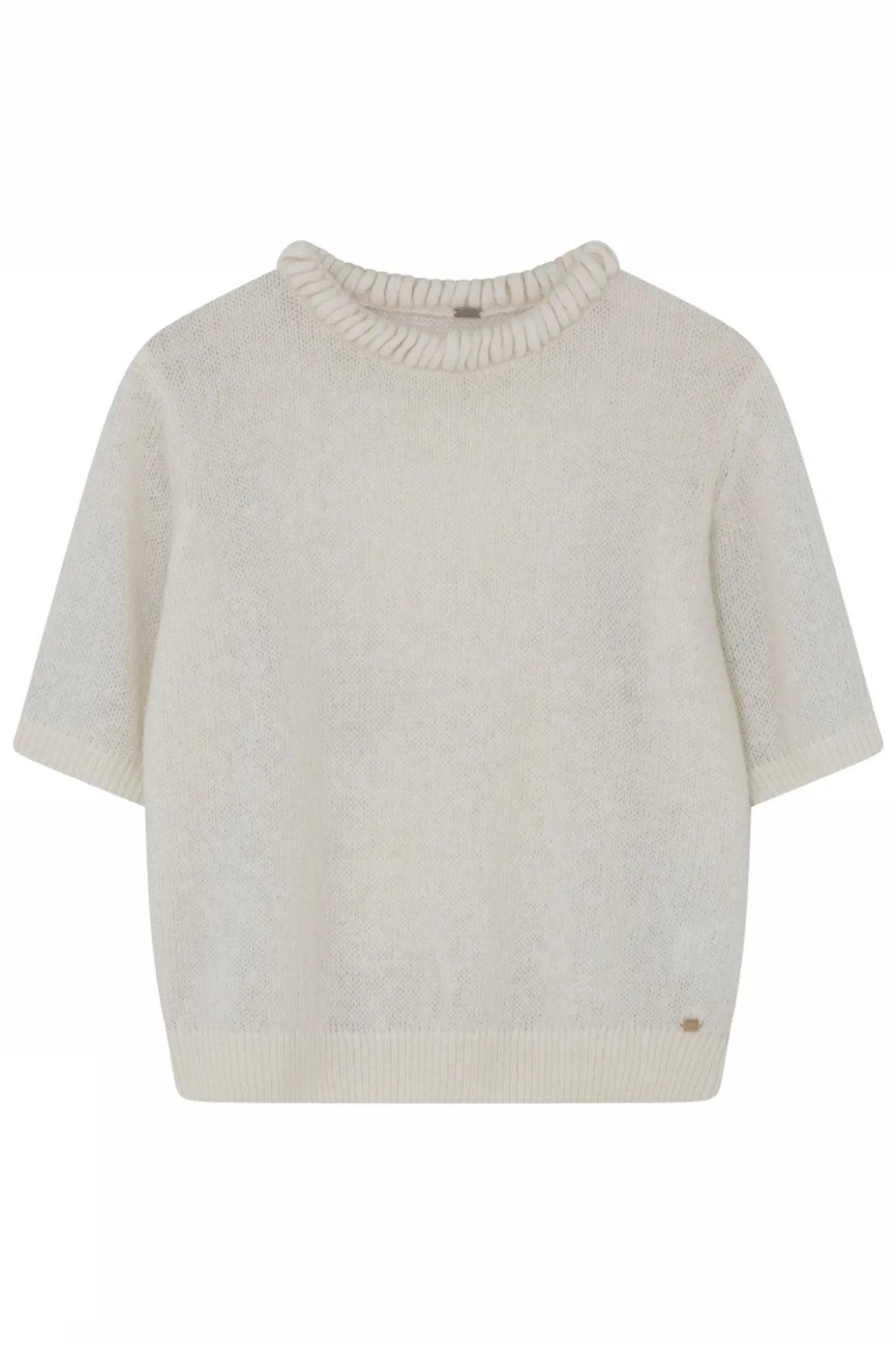 Vilma, short S/S knit 1010Off White 60436/3582