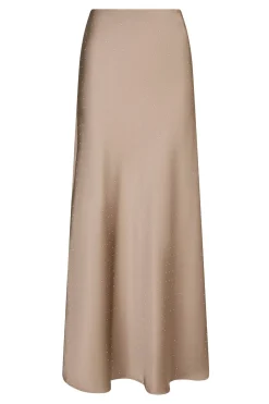 Viso Heavy Sateen Bedaz Skirt DARK TAUPE 166890