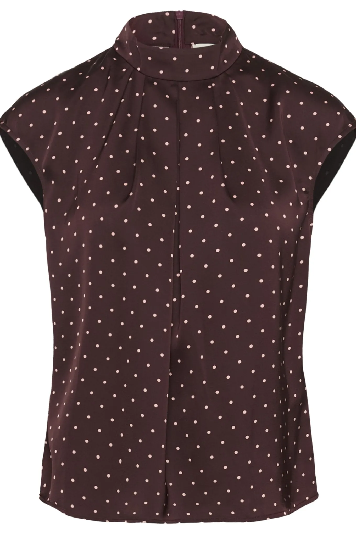 ZaniaIW Blouse Brown Bordeaux Small Dot 305 30111246